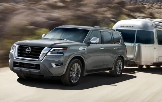2023 Nissan Armada towing an airstream | Mentor Nissan in Mentor OH